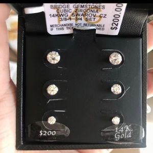 Swarovski Crystal Cubic Zirconia 14K WGold